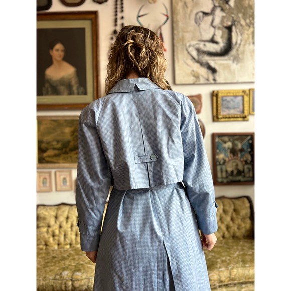 London Fog Blue Overcoat Sz. Large - Picture 5 of 11